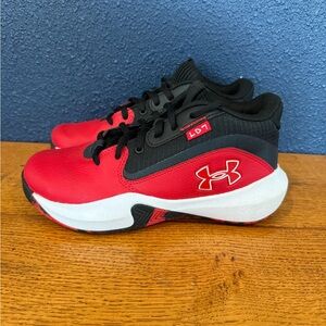 Under Armour Kids Red and Black Sneakers